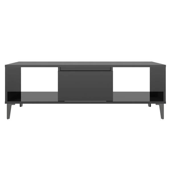 vidaXL Soffbord svart högglans 103,5x60x35 cm konstruerat trä Svart
