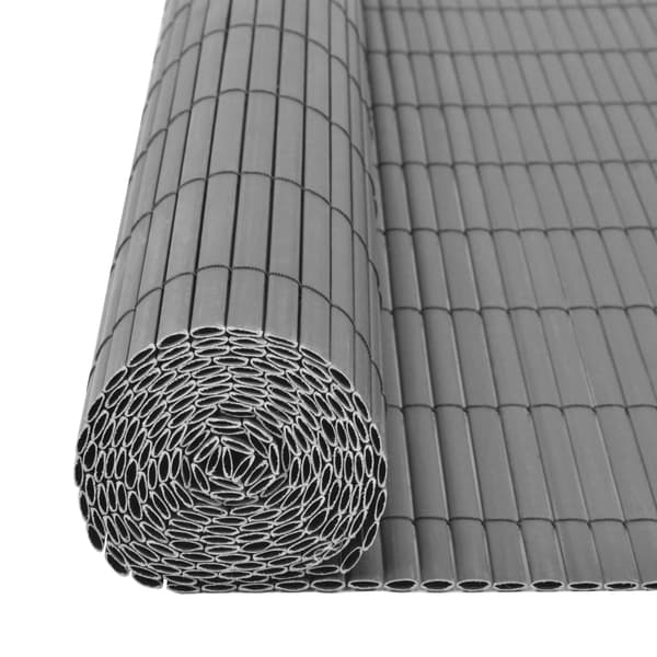 vidaXL Dubbelsidigt insynsskydd PVC 150x500 cm grå Grå