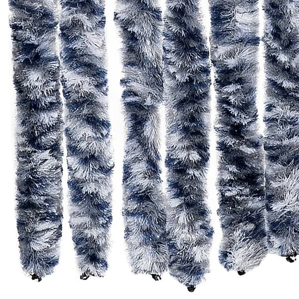 vidaXL Insektsdraperi blå, vit och silver 90x220 cm chenille multifärg