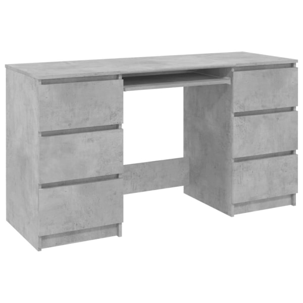 vidaXL Skrivbord betonggrå 140x50x77 cm konstruerat trä grå