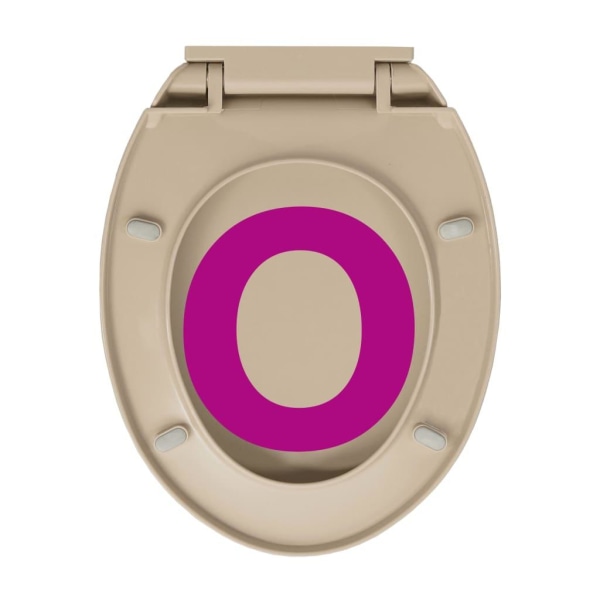 vidaXL Toalettsits mjuk stängning beige oval Beige