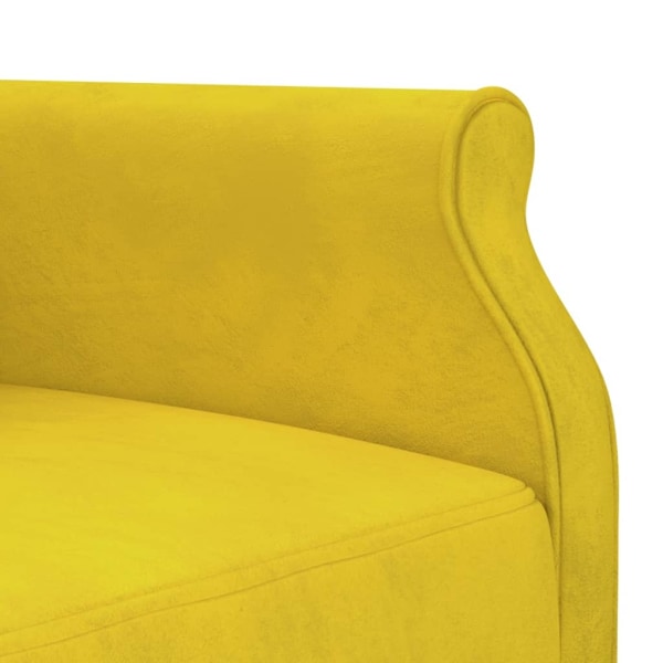 vidaXL L-formad bäddsoffa gul 271x140x70 cm sammet Gul