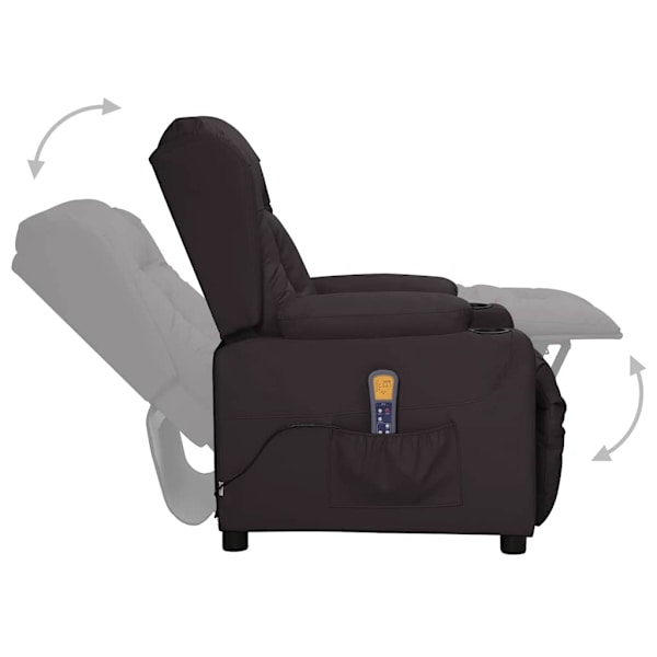 vidaXL Massagefåtölj svart konstläder Svart