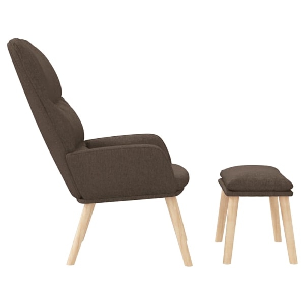 vidaXL Vilstol med fotpall taupe tyg Taupe