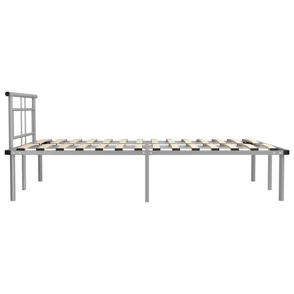 vidaXL Sängram grå metall 160x200 cm grå
