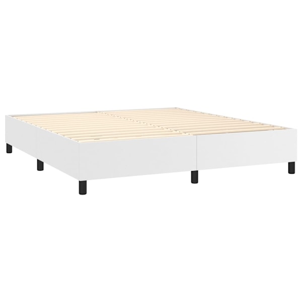 vidaXL Ramsäng med madrass vit 180x200 cm konstläder Vit