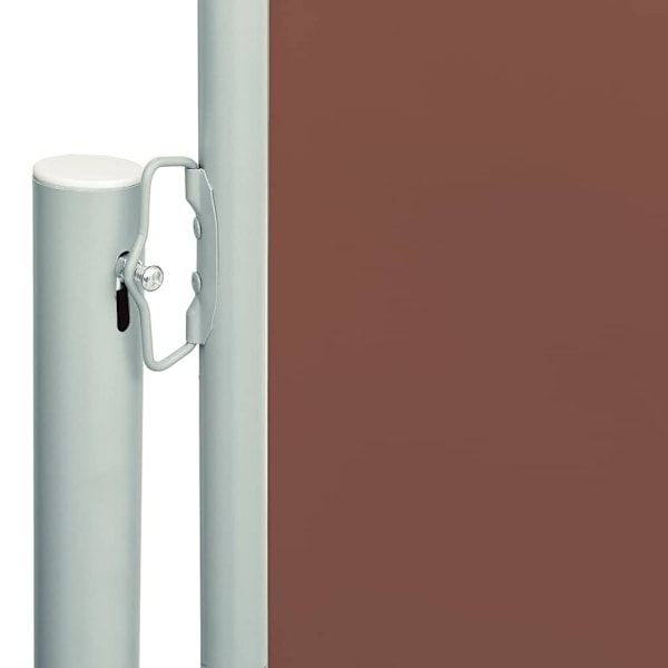 vidaXL Infällbar sidomarkis 180x600 cm brun Brun