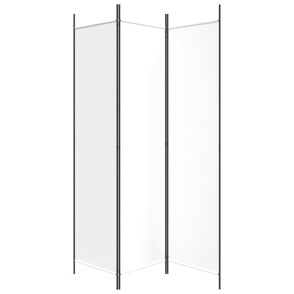 vidaXL Rumsavdelare 3 paneler vit 150x200 cm tyg Vit