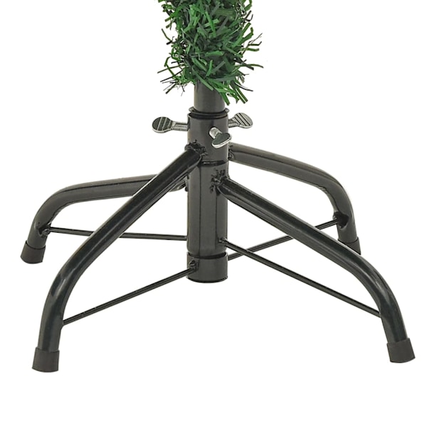 vidaXL Belyst julgran med kottar grön 120 cm PVC&PE Grön