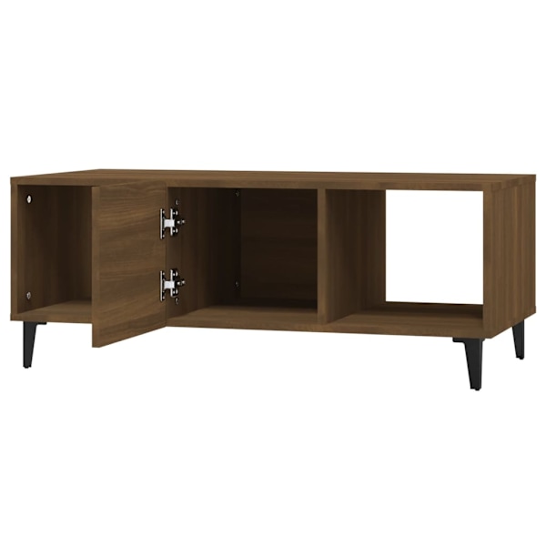 vidaXL Soffbord brun ek 102x50x40 cm konstruerat trä Brun