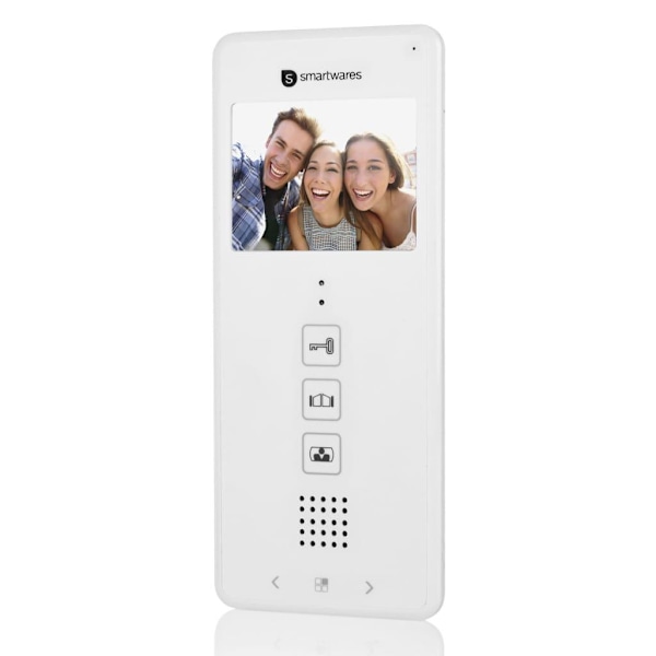 Smartwares Porttelefon med video för 3 lägenheter 20,5x8,6x2,1 c Vit
