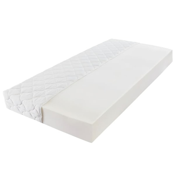 vidaXL Madrass med tvättbart överdrag 200 x 80 17 cm Vit