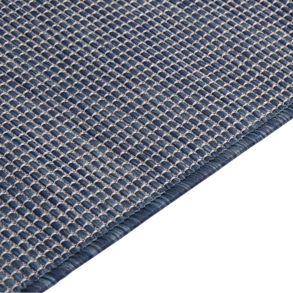 vidaXL Utomhusmatta plattvävd 80x150 cm blå Blå