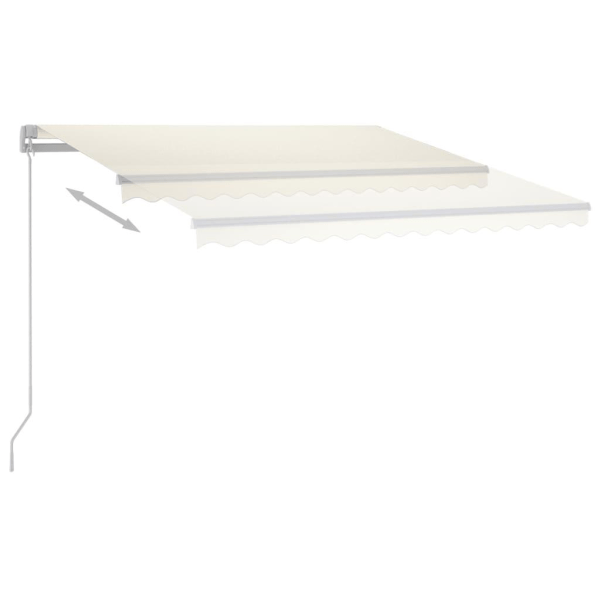 vidaXL Fristående markis manuell 300x250 cm gräddvit Creme