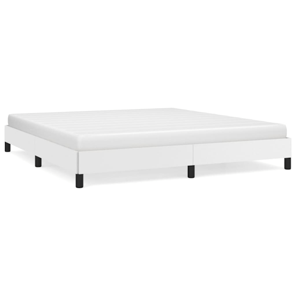 vidaXL Sängram vit 160x200 cm konstläder Vit