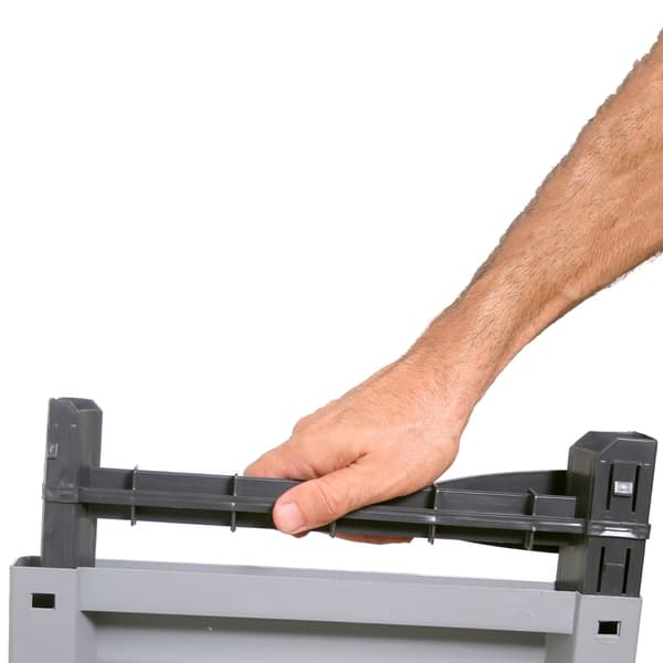 vidaXL Plastskåp 65x45x97 cm grå