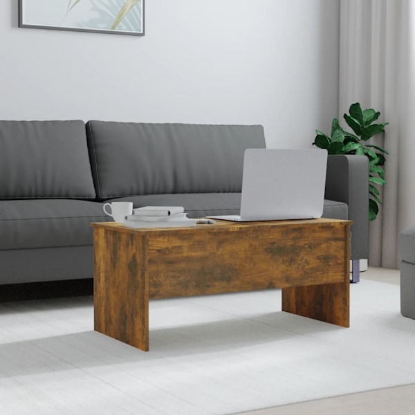 vidaXL Soffbord rökfärgad ek 102x50,5x46,5 cm konstruerat trä Brun