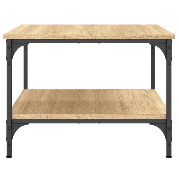 vidaXL Soffbord sonoma-ek 55x55x40 cm konstruerat trä Brun