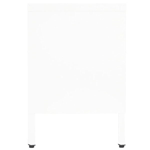 vidaXL TV-bänk vit 90x30x44 cm stål och glas Vit