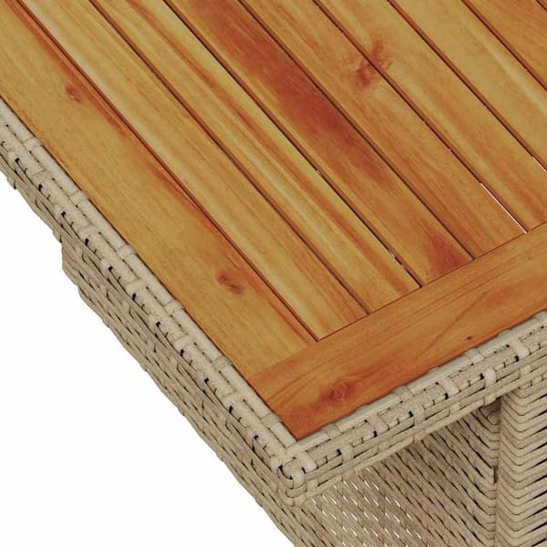 vidaXL Trädgårdsmöbelset med kudde 6 pcs Beige och Grå Beige