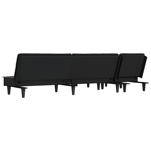 vidaXL L-formad soffa mörkgrå 255x140x70 cm tyg Grå