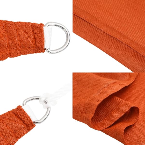 vidaXL Solsegel 160 g/m² rektangulär orange 4x5 m HDPE Orange