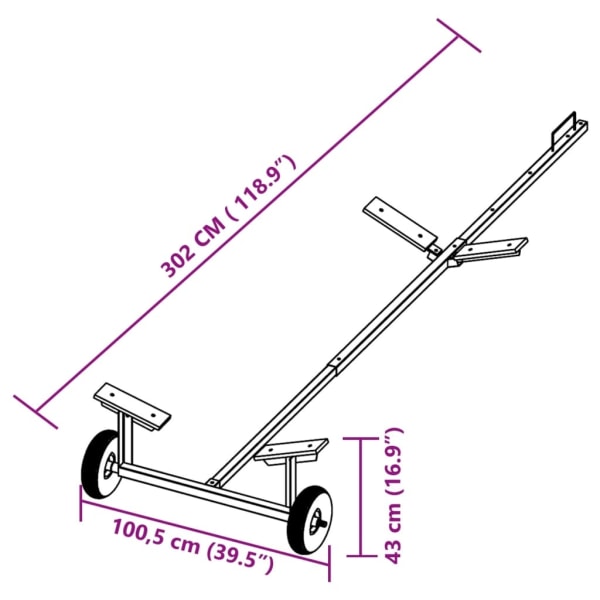 vidaXL Handtrailer 160 kg lastkapacitet