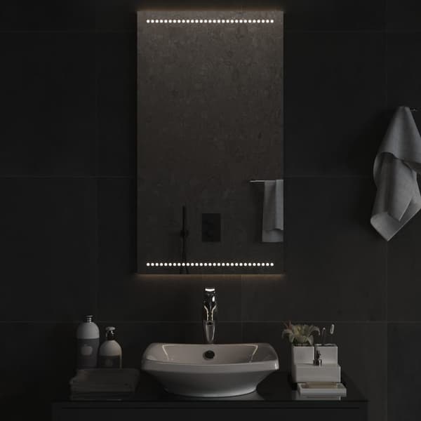 vidaXL Badrumsspegel LED 50x90 cm Transparent