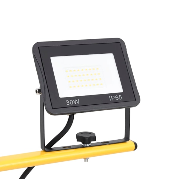 vidaXL Strålkastare med stativ 2x30 W LED kallvit Svart