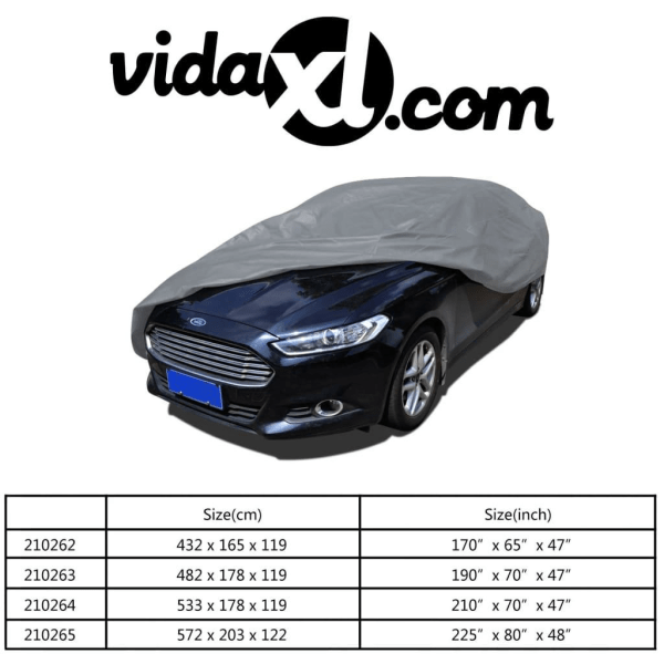 vidaXL Biltäcke fiberduk XXL grå