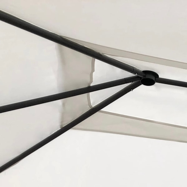 vidaXL Paviljong med stolpar 2,98x5,3x2,59 m gräddvit 160 g/m² Creme