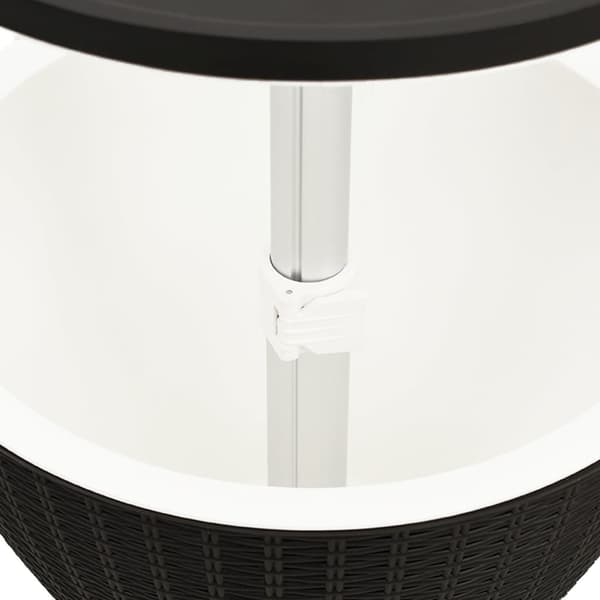 vidaXL 3-i-1 bord med kyl svart polypropen art