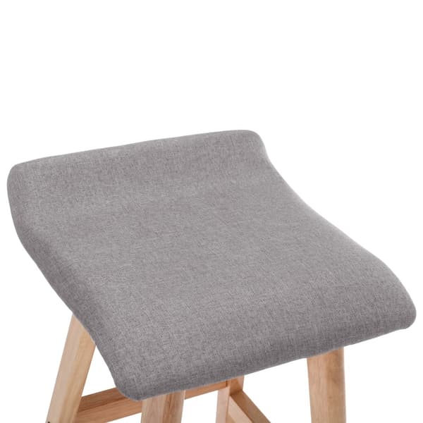 vidaXL Barstol ljusgrå tyg grå