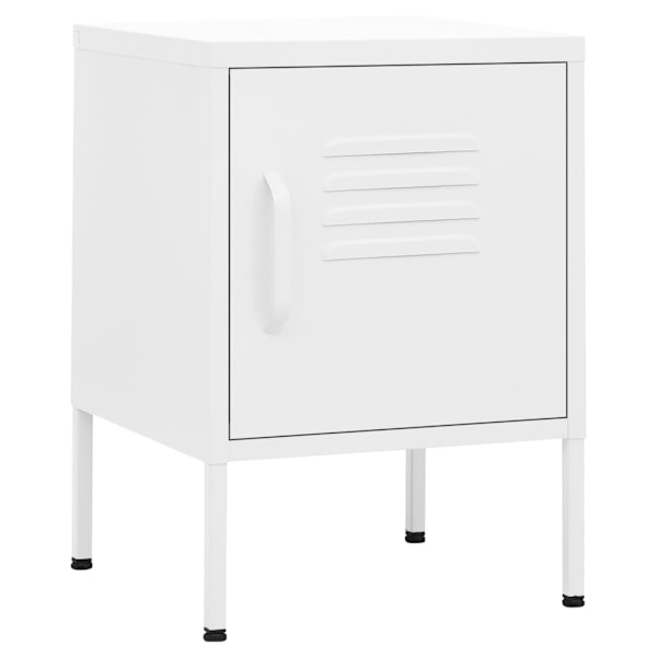 vidaXL Sängbord vit 35x35x51 cm stål Vit
