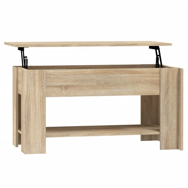 vidaXL Soffbord sonoma-ek 101x49x52 cm konstruerat trä Brun