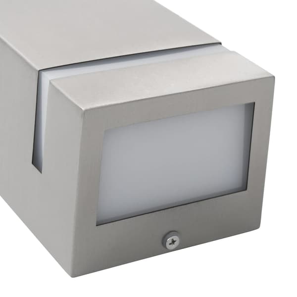 vidaXL Utomhusvägglampa 2 st 35 W silver rektangulär Silver