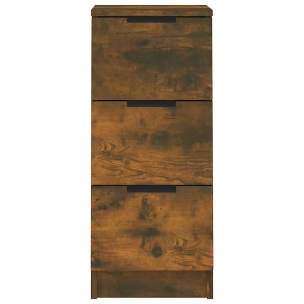 vidaXL Skänkar 2 st rökfärgad ek 30x30x70 cm konstruerat trä Brun