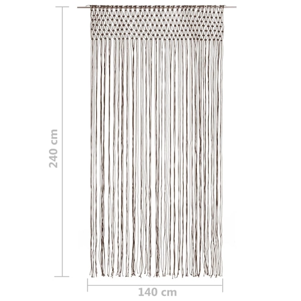 vidaXL Gardin makramé taupe 140x240 cm bomull Taupe