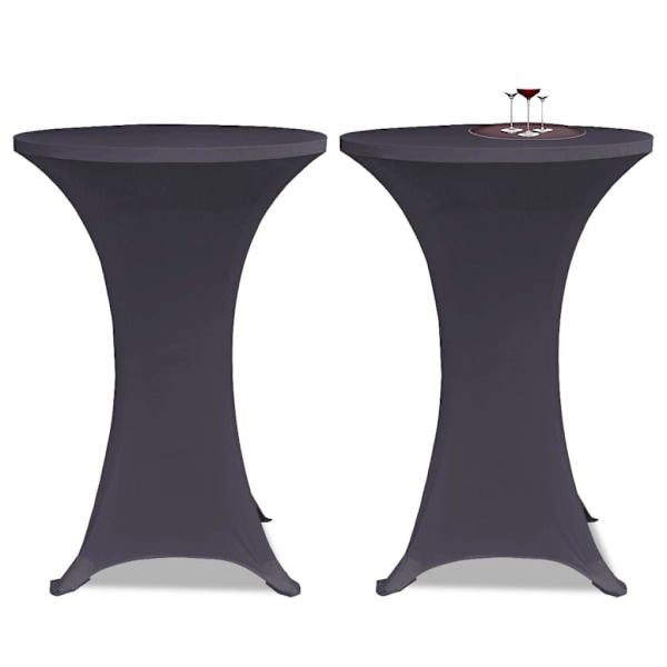 vidaXL Bordsöverdrag 4 st 80 cm stretch antracit Antracit