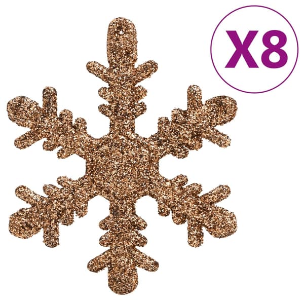 vidaXL Julgranskulor 111 delar roséguld polystyren Guld