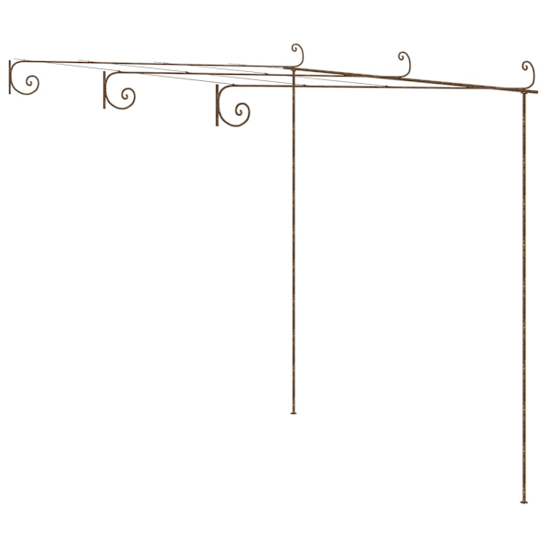vidaXL Pergola antikbrun 3x3x2,5 m järn Brun