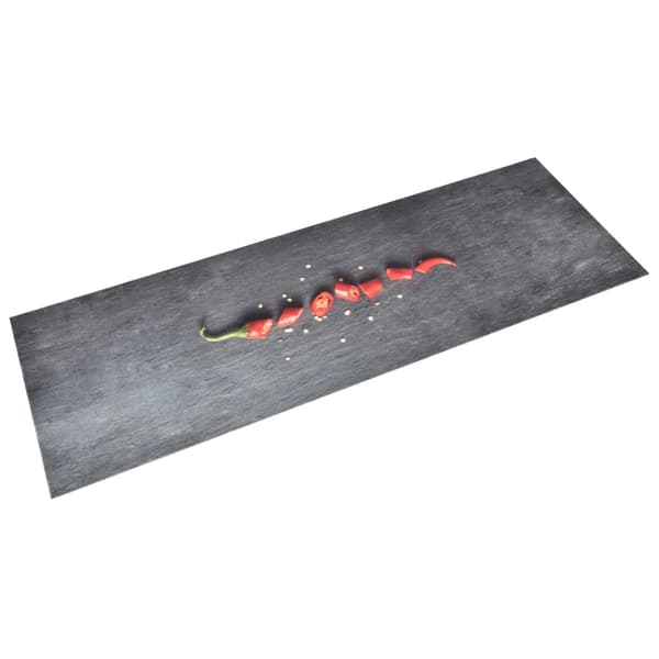 vidaXL Köksmatta maskintvättbar peppar 45x150 cm multifärg