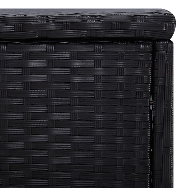 vidaXL Solsängar och sidobord 3 delar konstrotting svart Svart