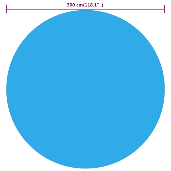 vidaXL Poolfilm flytande för runda pooler blått Ø 300 cm Blå