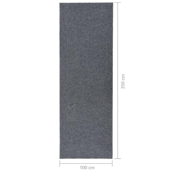 vidaXL Gångmatta 100x350 cm grå grå