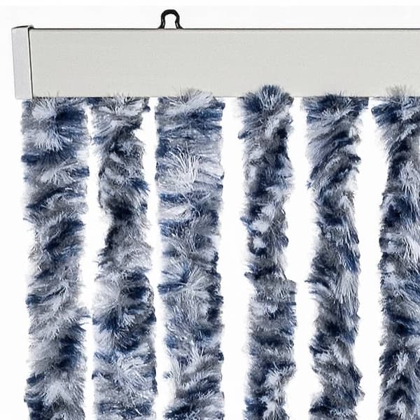 vidaXL Insektsdraperi blå och vit 90x200 cm chenille Blå