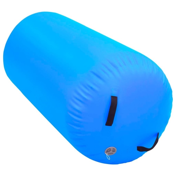 vidaXL Uppblåsbar gymnastikrulle med pump 120x75 cm PVC blå Blå