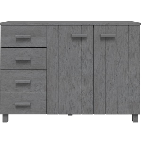 vidaXL Skänk HAMAR mörkgrå 113x40x80 cm massiv furu grå