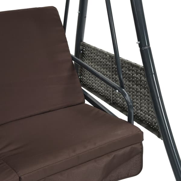 vidaXL Hammock med justerbart tak brun stål Brun