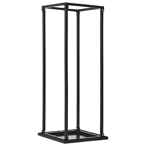 vidaXL Vedställ med bas svart 37x37x113 cm stål Svart